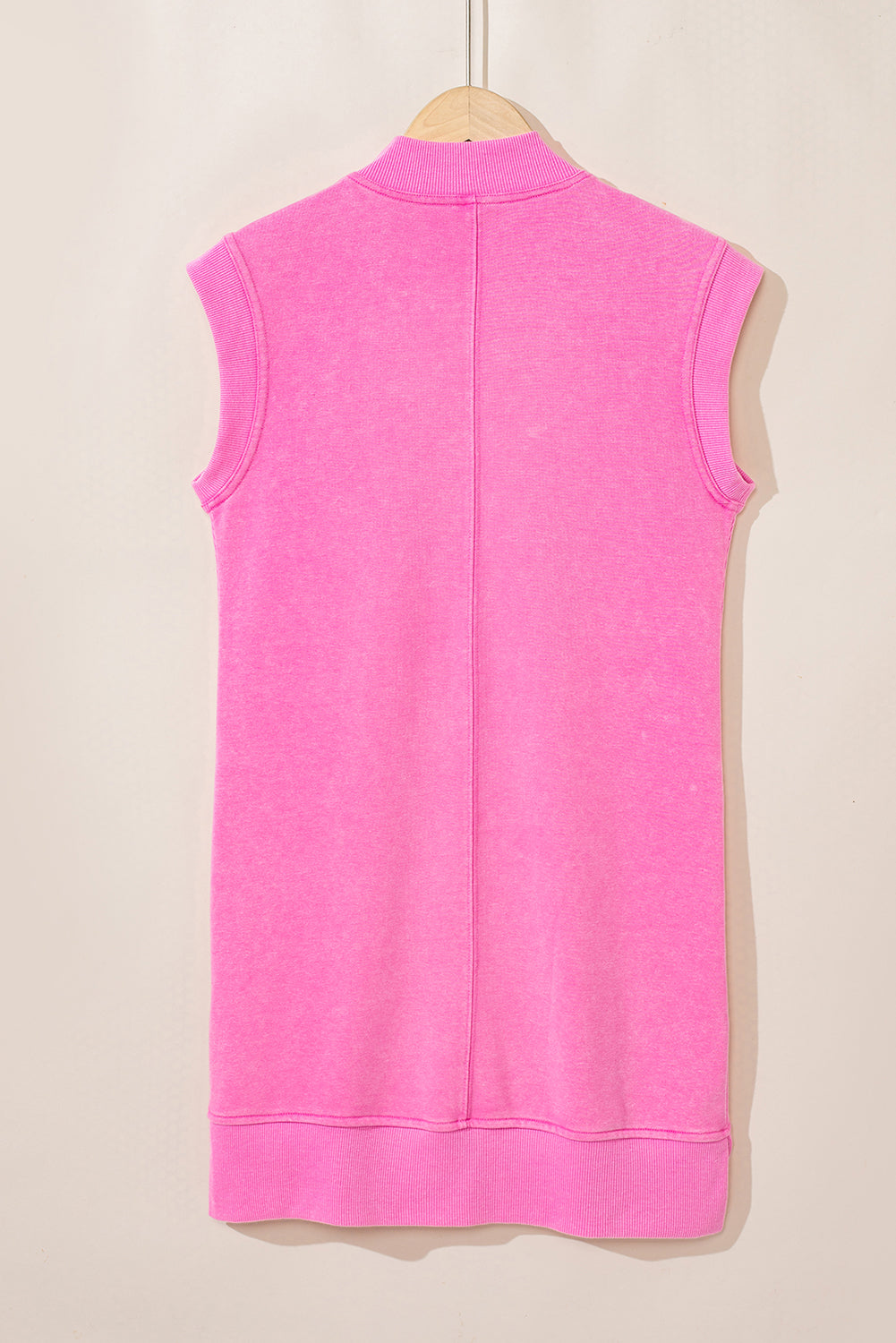 Vestido estilo sudadera con mangas cortas y bolsillos con cremallera de un cuarto de Bonbon