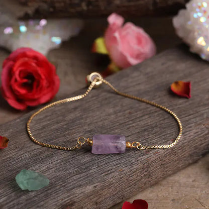 Elegant Prism Stone Chain Bracelet