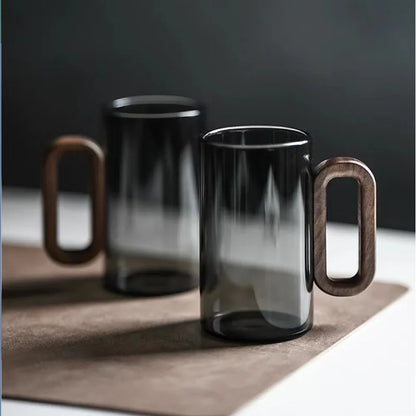 Elegant Smoky Borosilicate Glass Cup