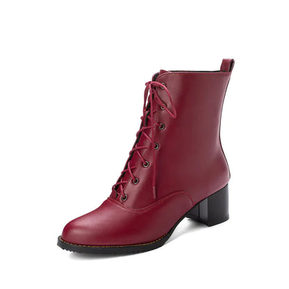 Women's Stylish Mid-Calf Martin Boots