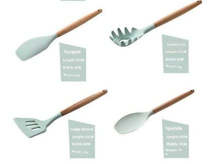 11 pcs non stick spatula kitchenware cooking set