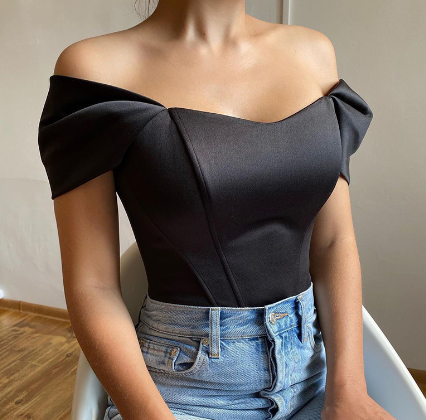 Velvet Elegance Off-Shoulder Top