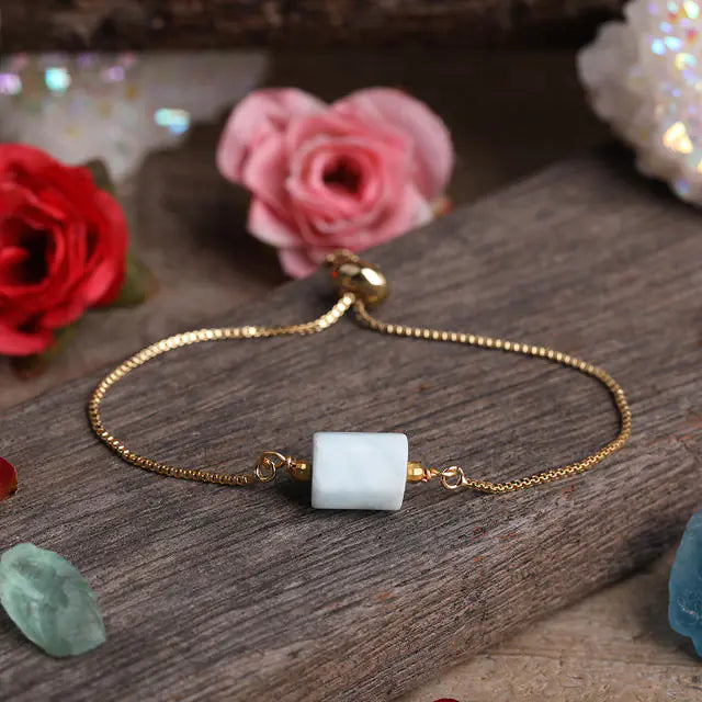 Elegant Prism Stone Chain Bracelet