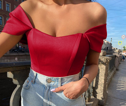 Velvet Elegance Off-Shoulder Top