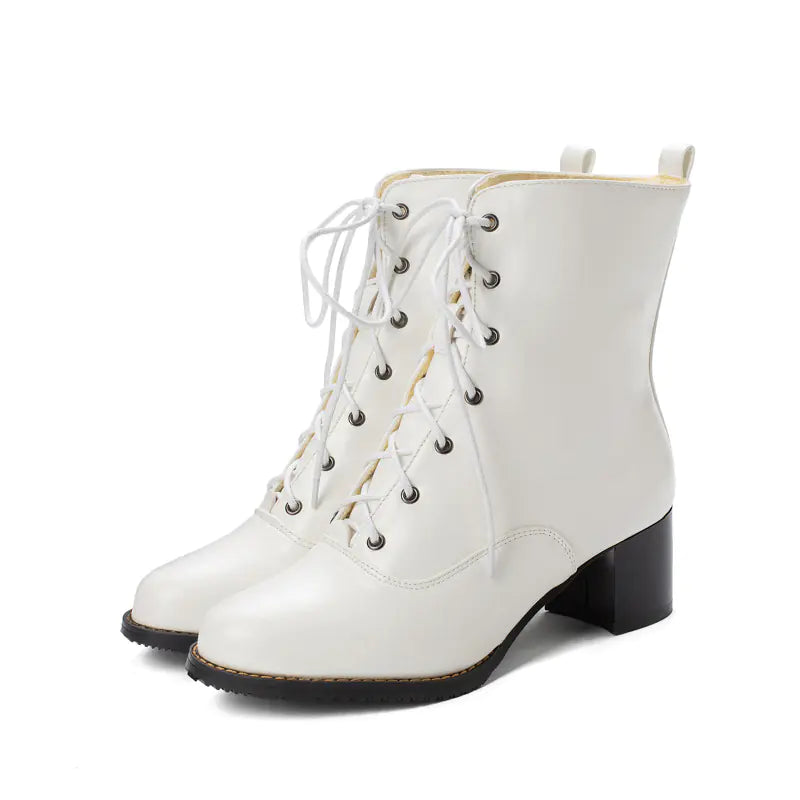 Women's Stylish Mid-Calf Martin Boots
