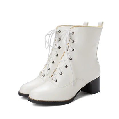 Women's Stylish Mid-Calf Martin Boots