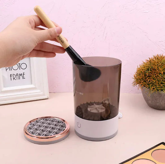 Limpiador y lavador automático de brochas de maquillaje recargable