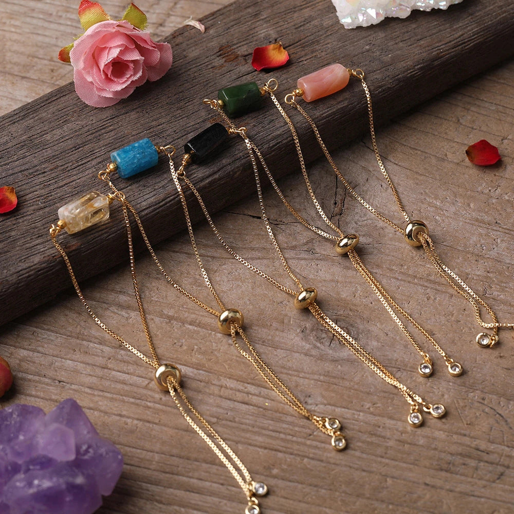 Elegant Prism Stone Chain Bracelet