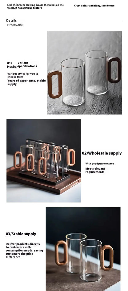 Elegant Smoky Borosilicate Glass Cup