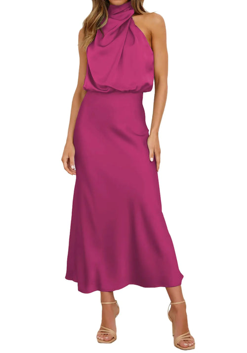UNRDSSR Summer 2024 Rose Red Silk Maxi - Formal Cocktail Attire
