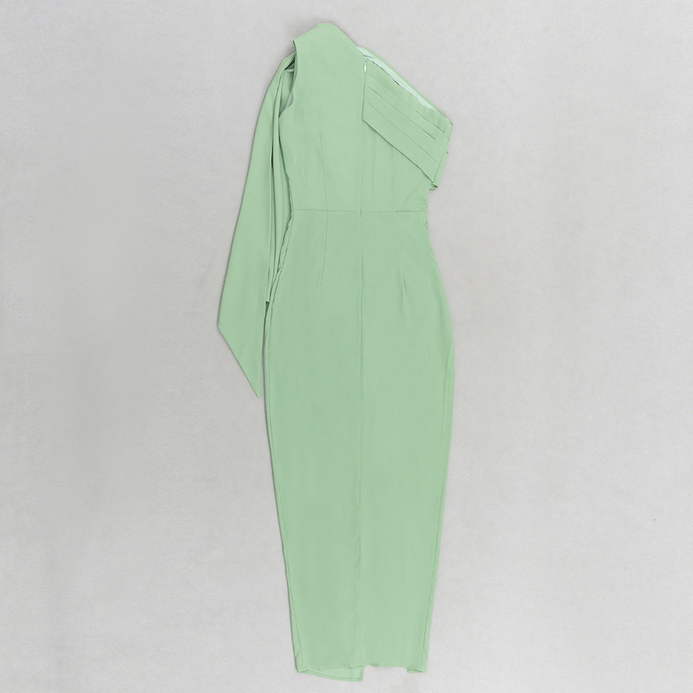 Women's Simple One-shoulder Sleeveless Party Dinner Dress