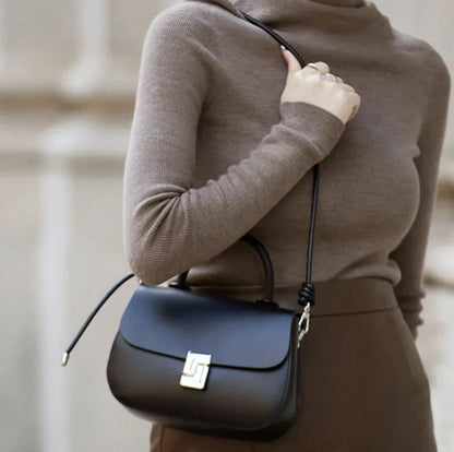 Bolso bandolera estilo sillín de cuero retro