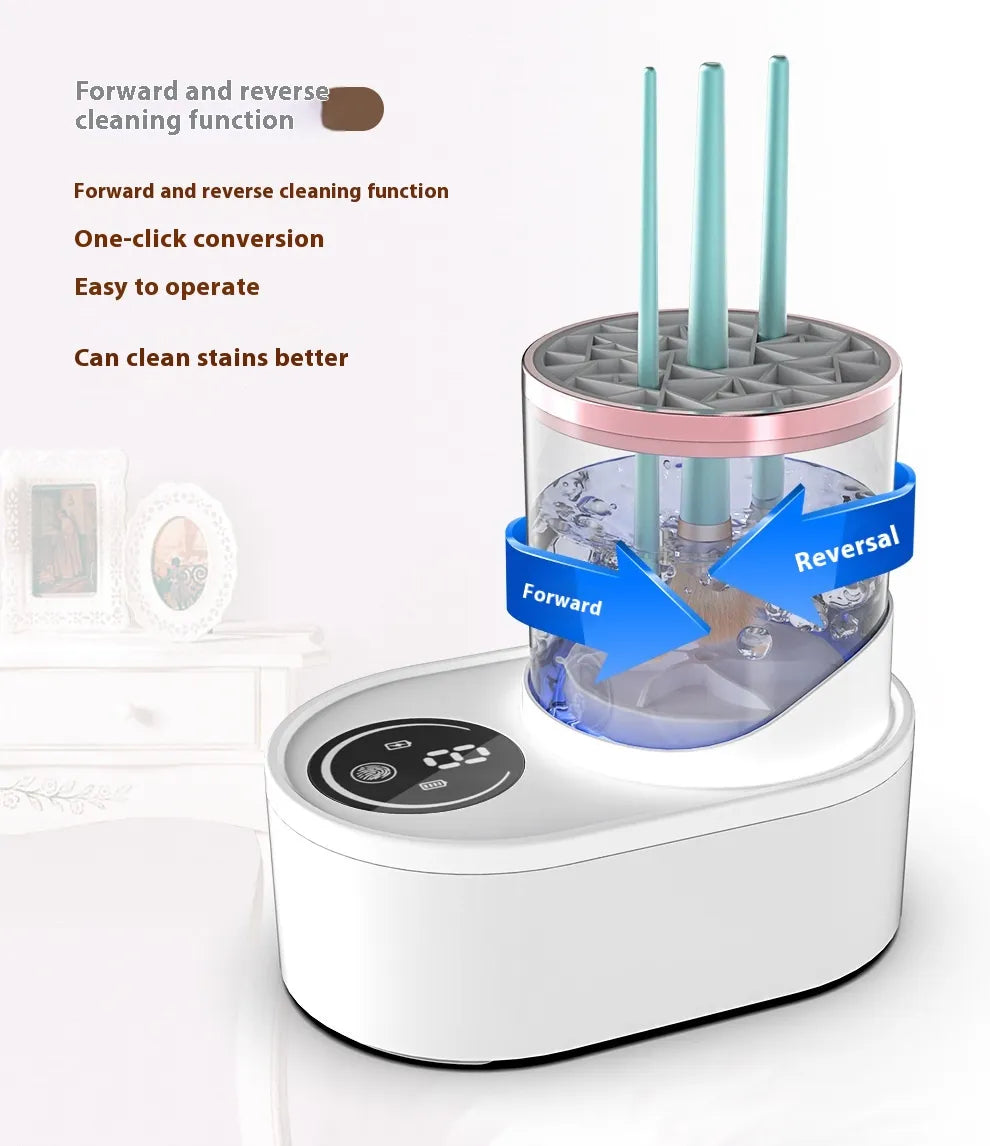 USB-Equipped Cosmetic Brush Care System