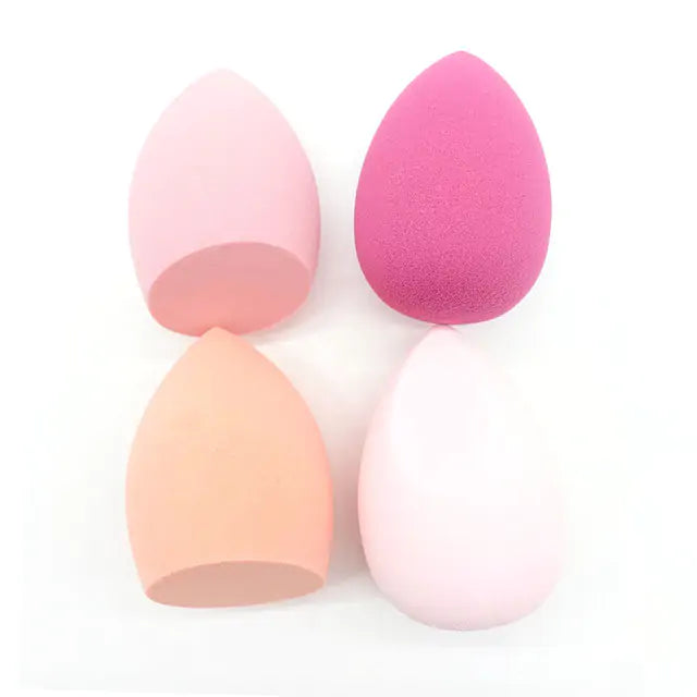 4 esponjas de maquillaje para polvos secos y húmedos combinados