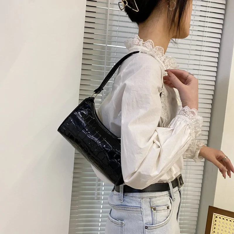 Bolso de hombro de cuero