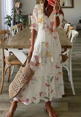 Mandy - Flowing Floral Maxi Gown