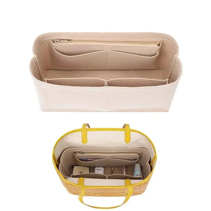 Felt Handbag Makeup Organizer