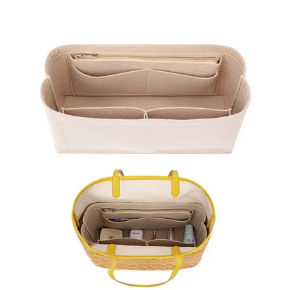 Felt Handbag Makeup Organizer