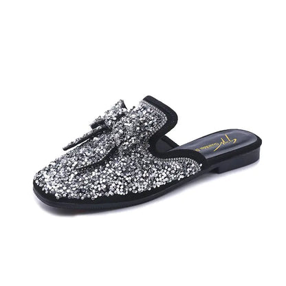 Korean Chic Sequined Mules
