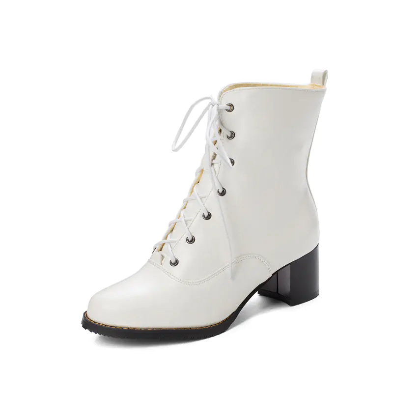 Women's Stylish Mid-Calf Martin Boots