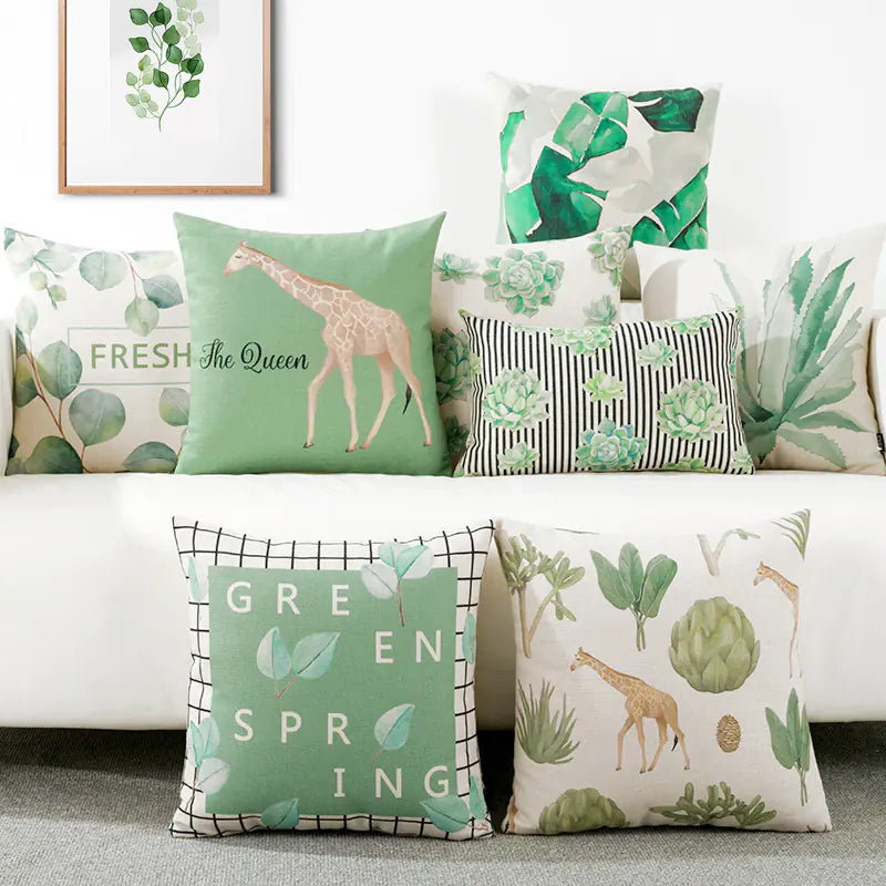 Leafy Art Cushion Covers for Home & Car