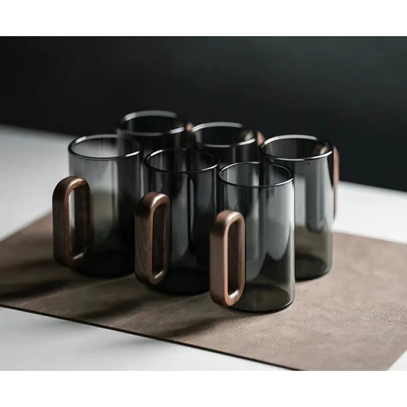 Elegant Smoky Borosilicate Glass Cup