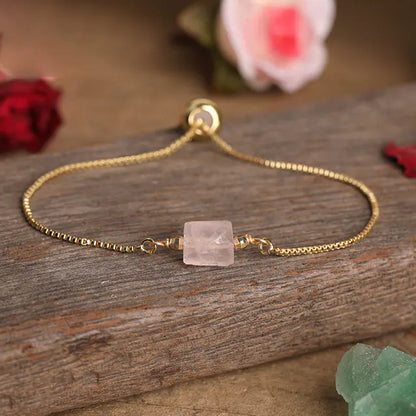 Elegant Prism Stone Chain Bracelet