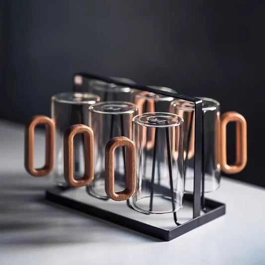 Elegant Smoky Borosilicate Glass Cup