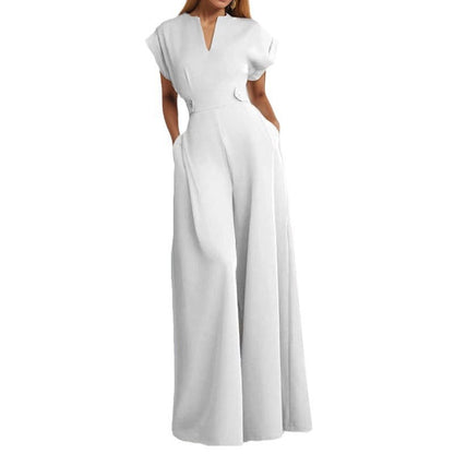 Graceful And Fashionable High Waist Wide Leg Jumpsuit