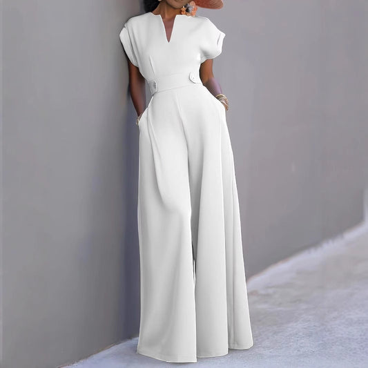Graceful And Fashionable High Waist Wide Leg Jumpsuit
