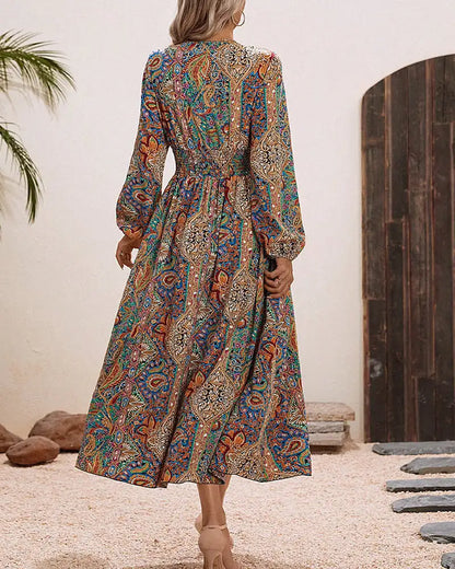 Vestidos largos estampados de estilo bohemio