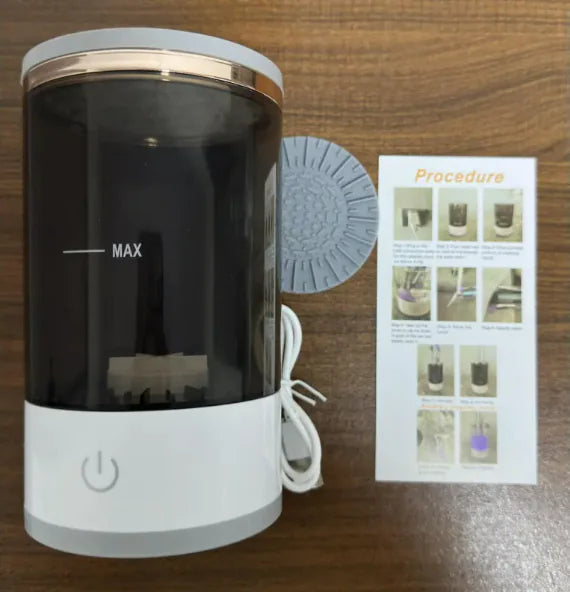 Limpiador y lavador automático de brochas de maquillaje recargable