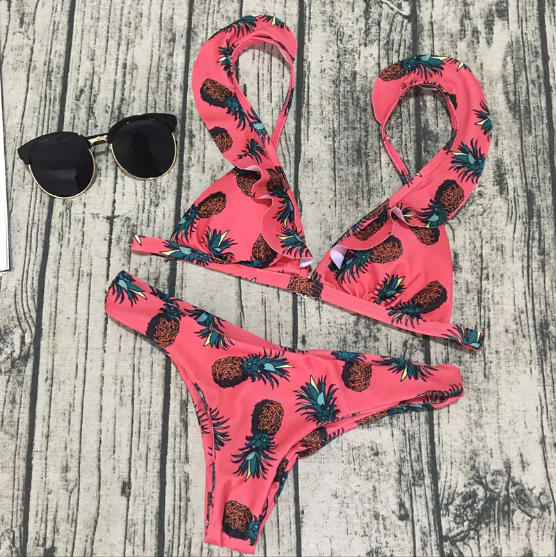 Chic Printed Bikini Set