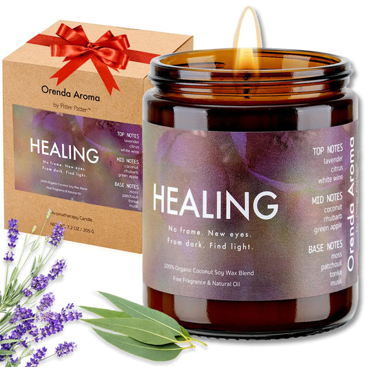 Calming Lavender Eucalyptus Soy Candle | 50 Hour Natural Essential Oils