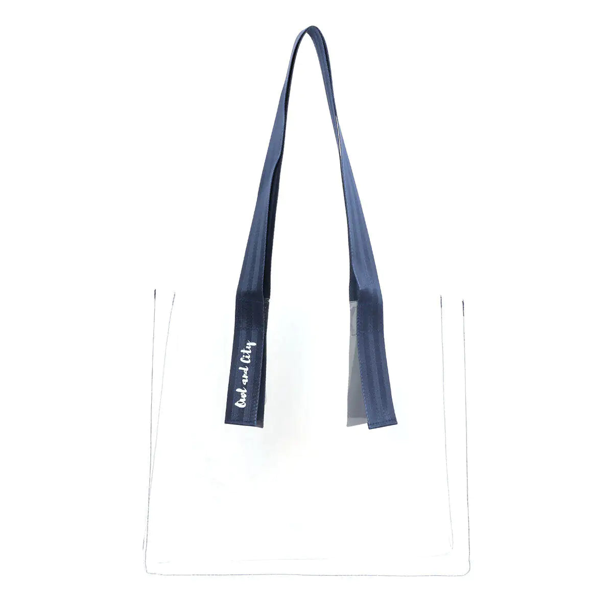 Bolsa de compras y playa transparente con diseño de búho y ciudad de Biggdesign