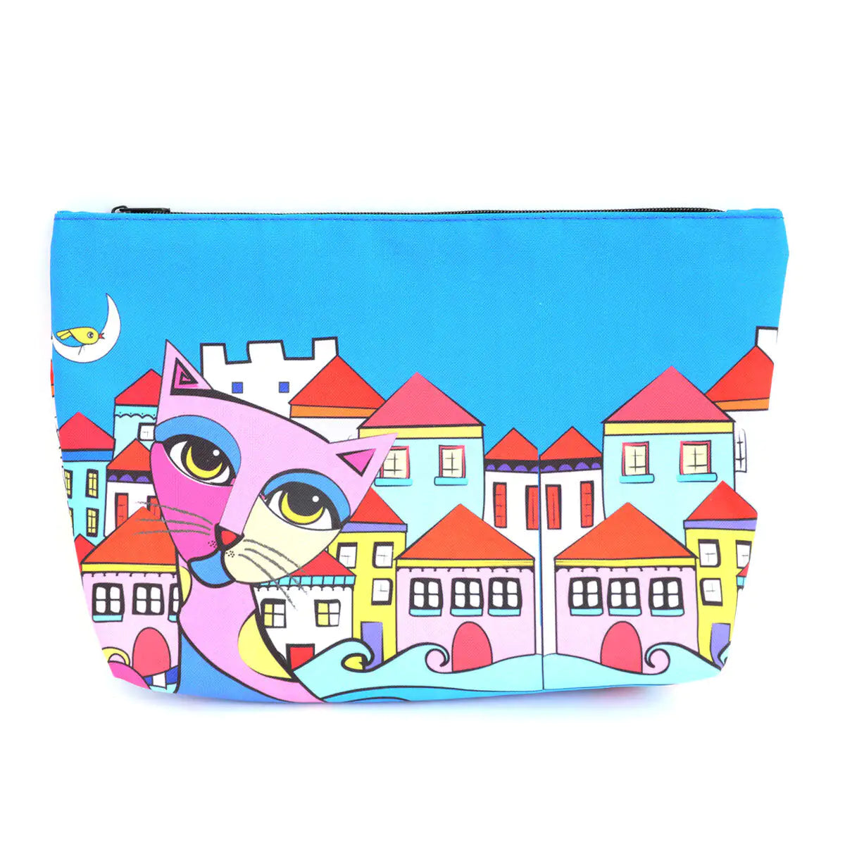 Bolsa de compras y playa transparente con diseño de búho y ciudad de Biggdesign