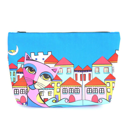 Bolsa de compras y playa transparente con diseño de búho y ciudad de Biggdesign