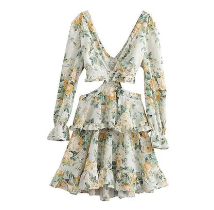 Vintage French Print Summer Jumpsuit