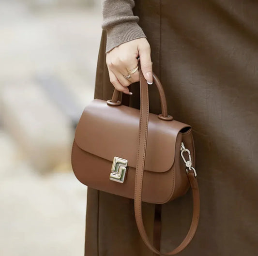 Bolso bandolera estilo sillín de cuero retro