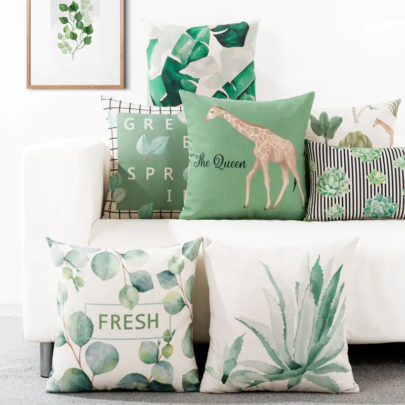 Leafy Art Cushion Covers for Home & Car