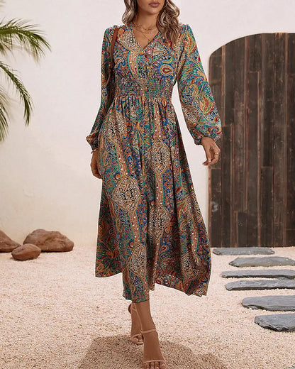 Vestidos largos estampados de estilo bohemio