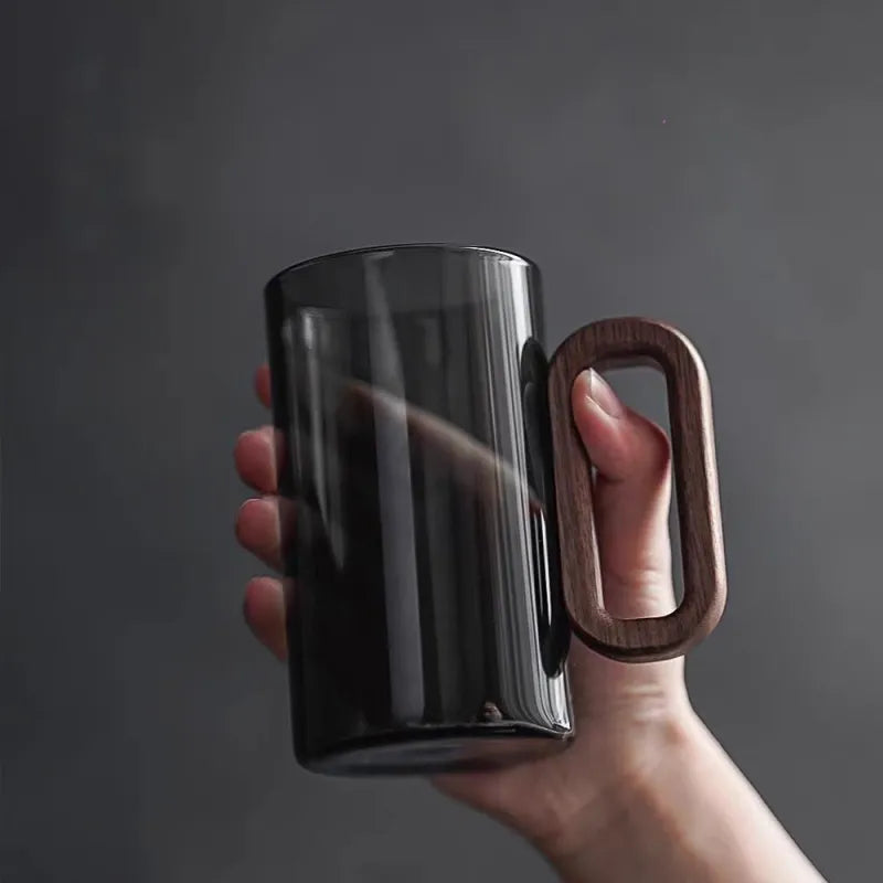 Elegant Smoky Borosilicate Glass Cup
