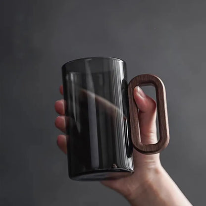 Elegant Smoky Borosilicate Glass Cup