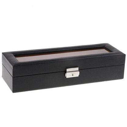 Black Carbon 6-Watch Organizer Box
