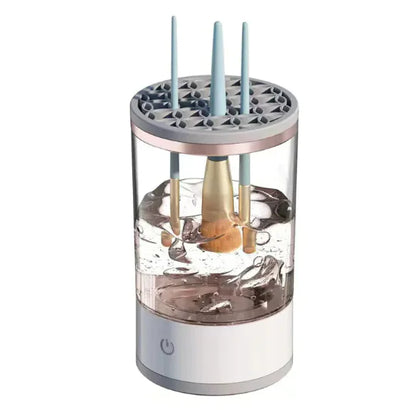 Limpiador y lavador automático de brochas de maquillaje recargable