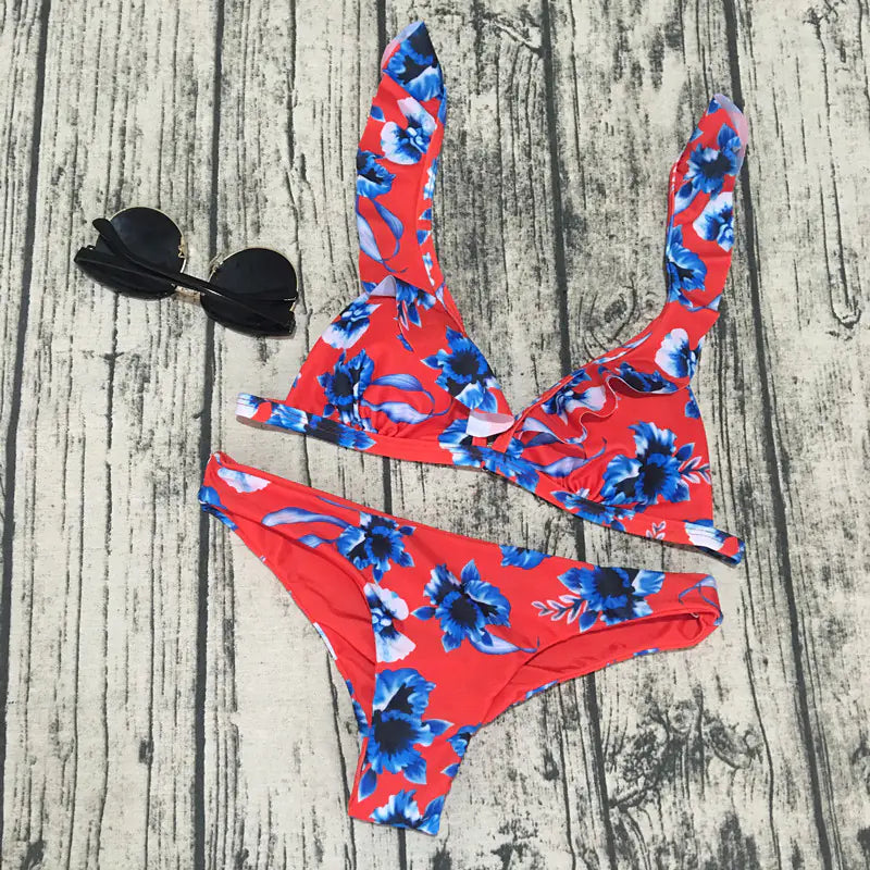 Chic Printed Bikini Set