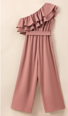 One-Shoulder Ruffle Jumpsuit