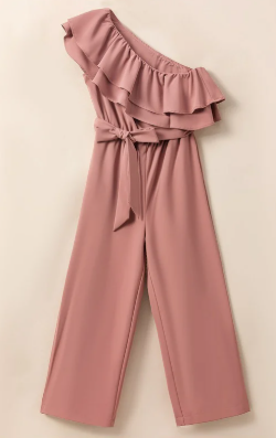 One-Shoulder Ruffle Jumpsuit