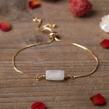 Elegant Prism Stone Chain Bracelet