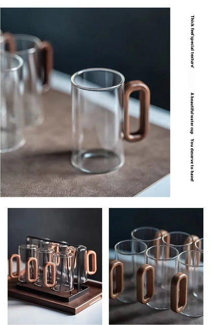Elegant Smoky Borosilicate Glass Cup